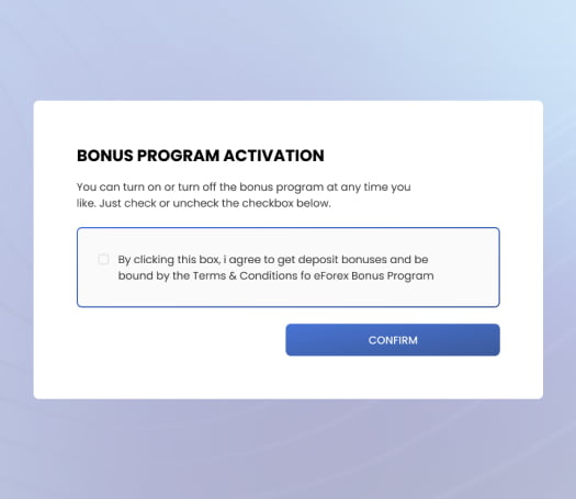 eForex Private Cabinet Bonus
